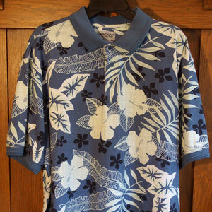 WYNDHAM POINTE Mens Tropical Print Polo Shirt